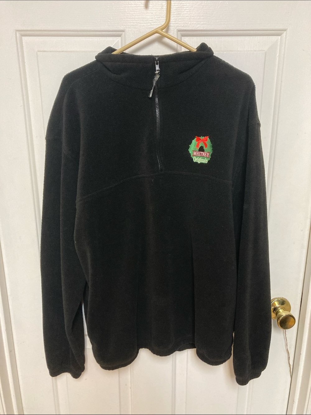 Black Half-Zip Fleece Pullover